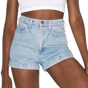 American Apparel High Rose Denim Shorts
